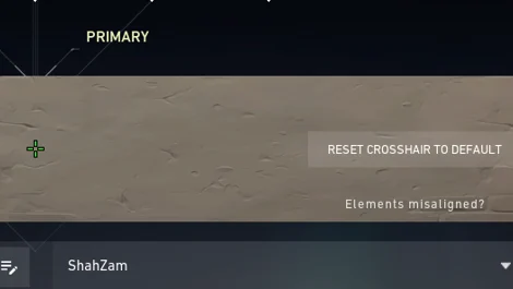 Sentinels shahzam crosshair