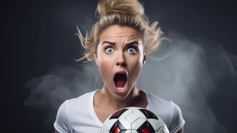 Shocked fußballerin