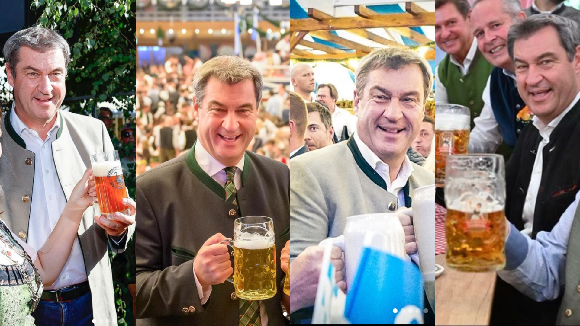 Söder trinkt bier
