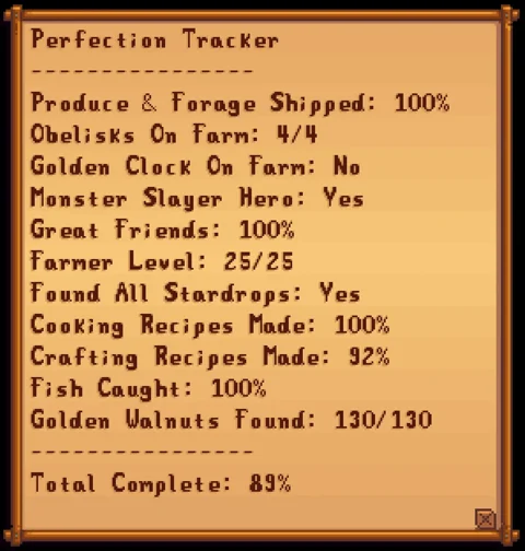 Stardew valley perfection