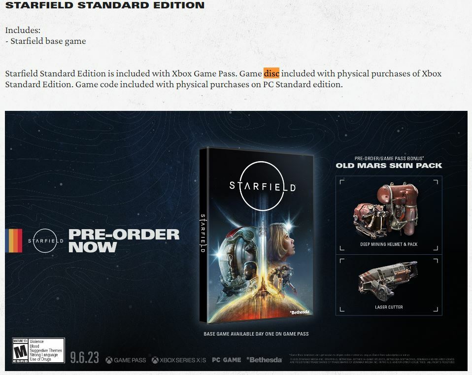 Starfield standart edition screenshot