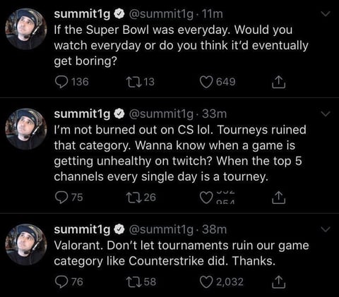 Summit1g Tweet