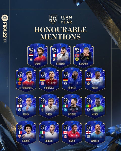Toty honorable mentions