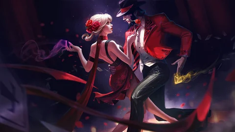 Twisted fate evelynn tango splash art