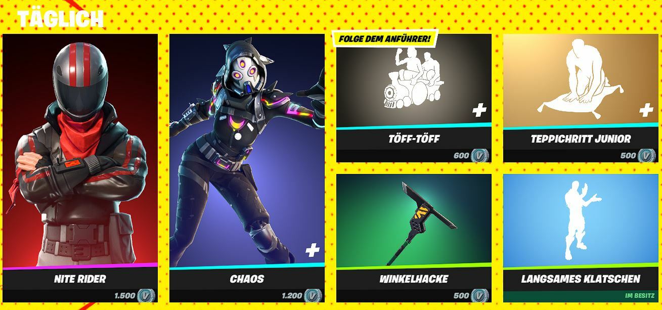Welcher Fortnite Skin Ist Heute Im Shop earlygame.com