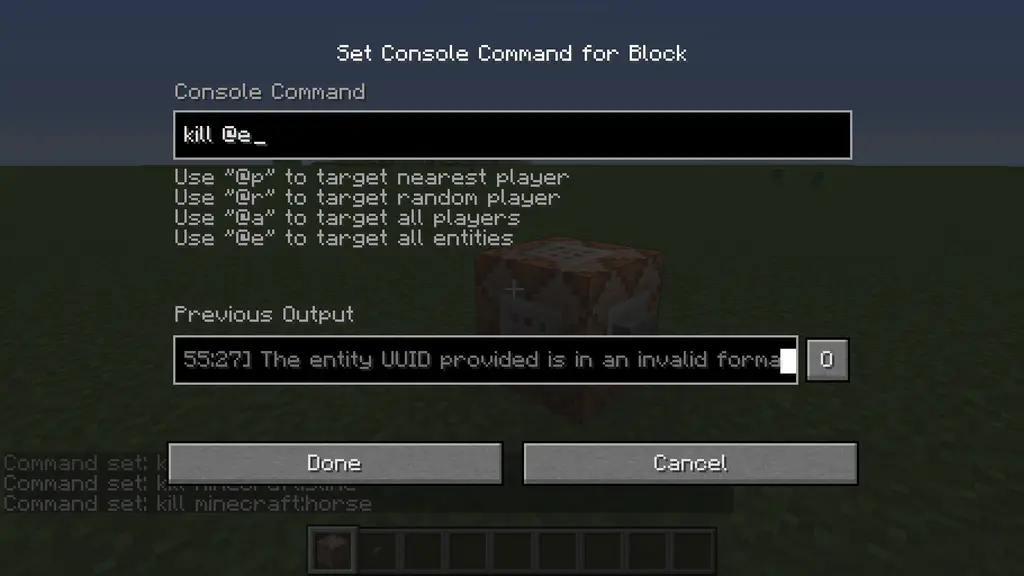 Using commands