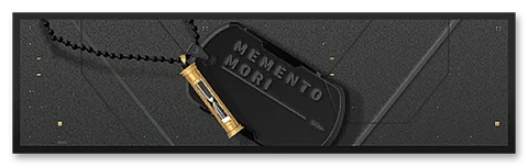 Valorant player memento mori card wide