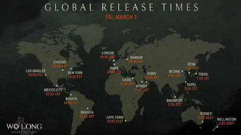 Wo long worldwide release times
