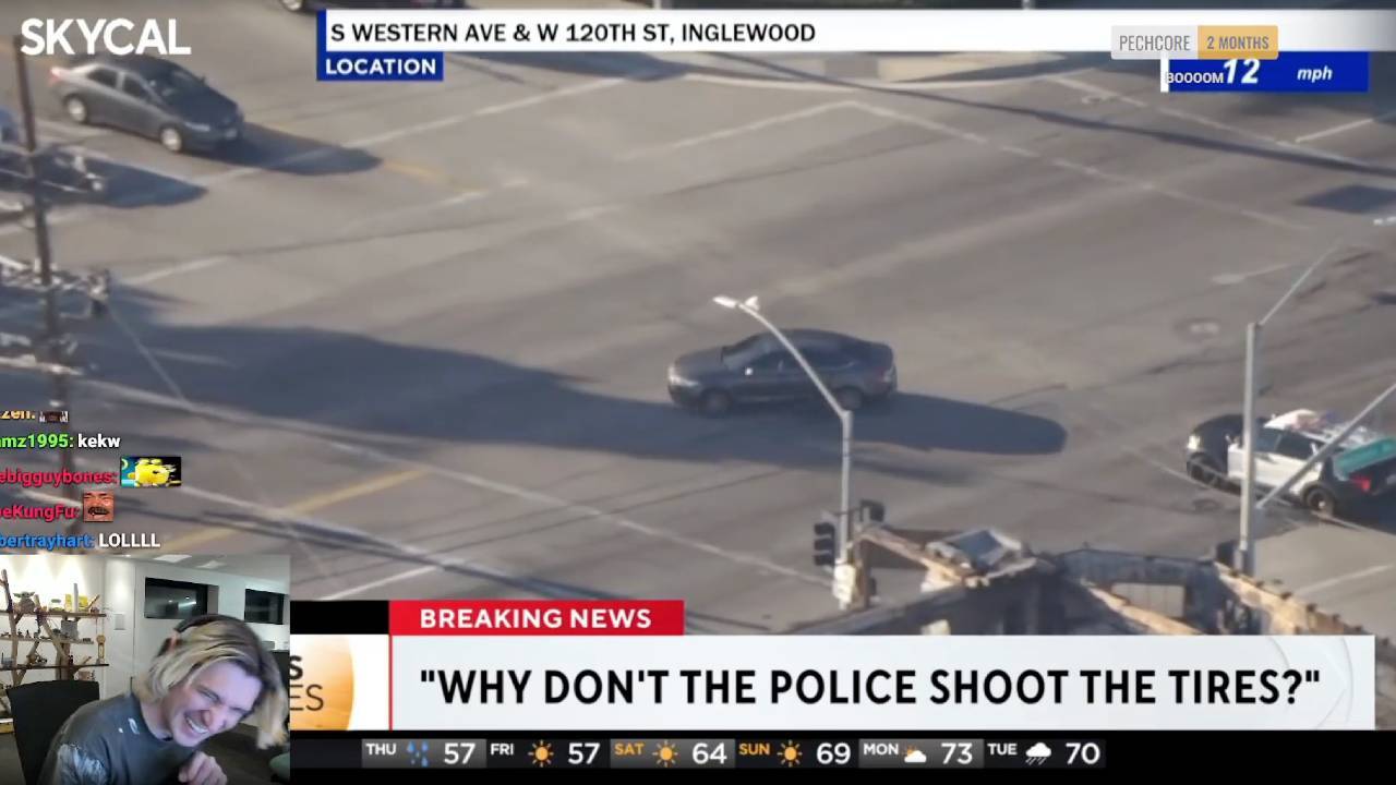 X Qc gets shout out during police cahse