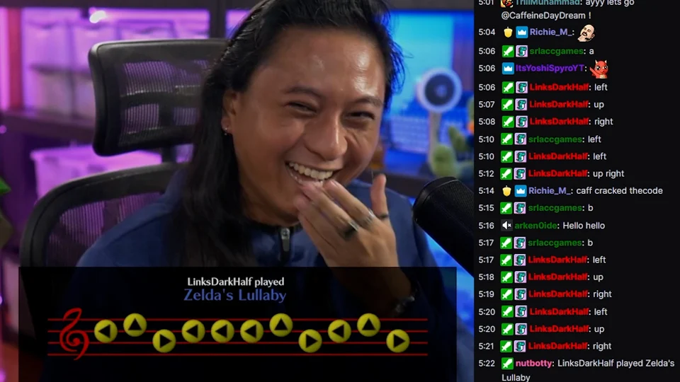 Earlygame twitch viewers can play ocarina of time songs in chat