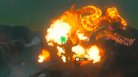 Zelda totk fire dragon close