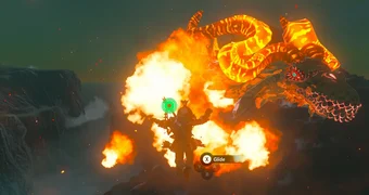 Zelda totk fire dragon close