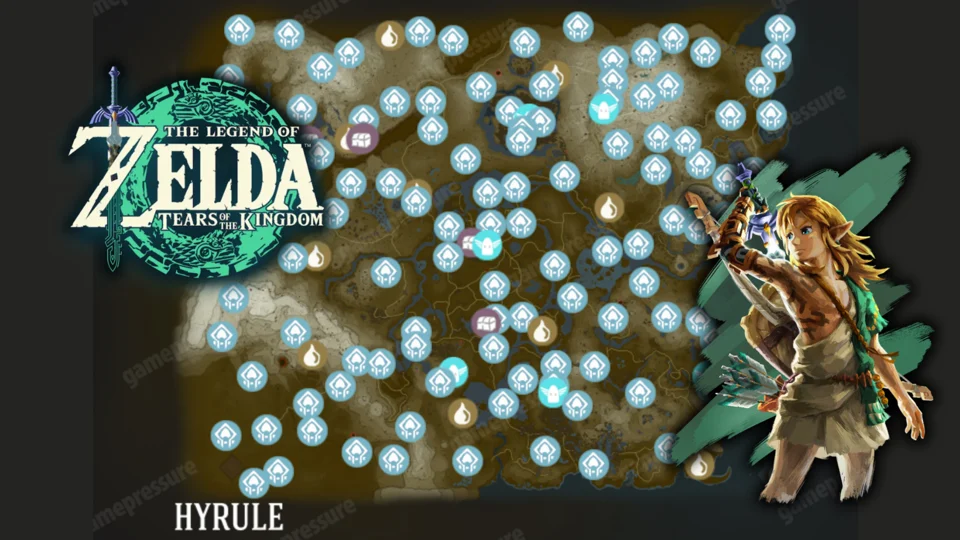 The Legend of Zelda: Tears of the Kingdom: mapa interactivo con todas las  Atalayas, santuarios, Semillas de Kolog y más puntos importantes
